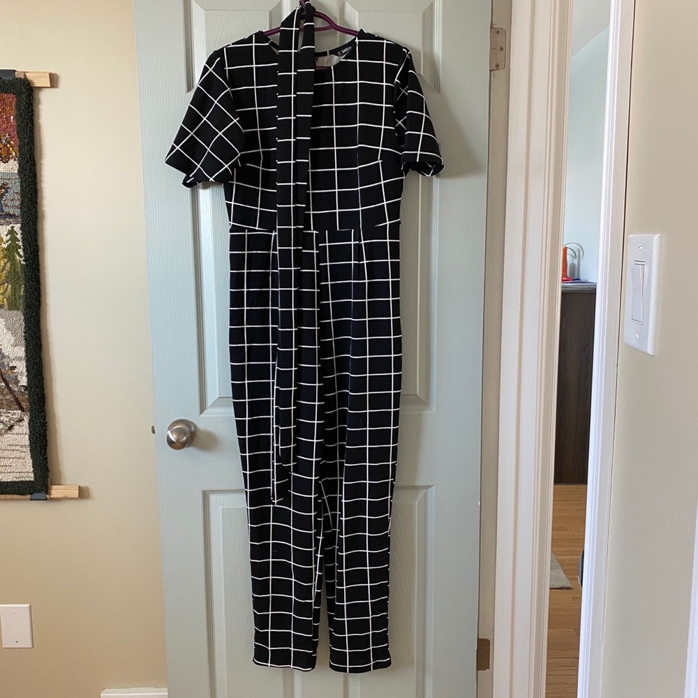 Box Print Jumpsuit